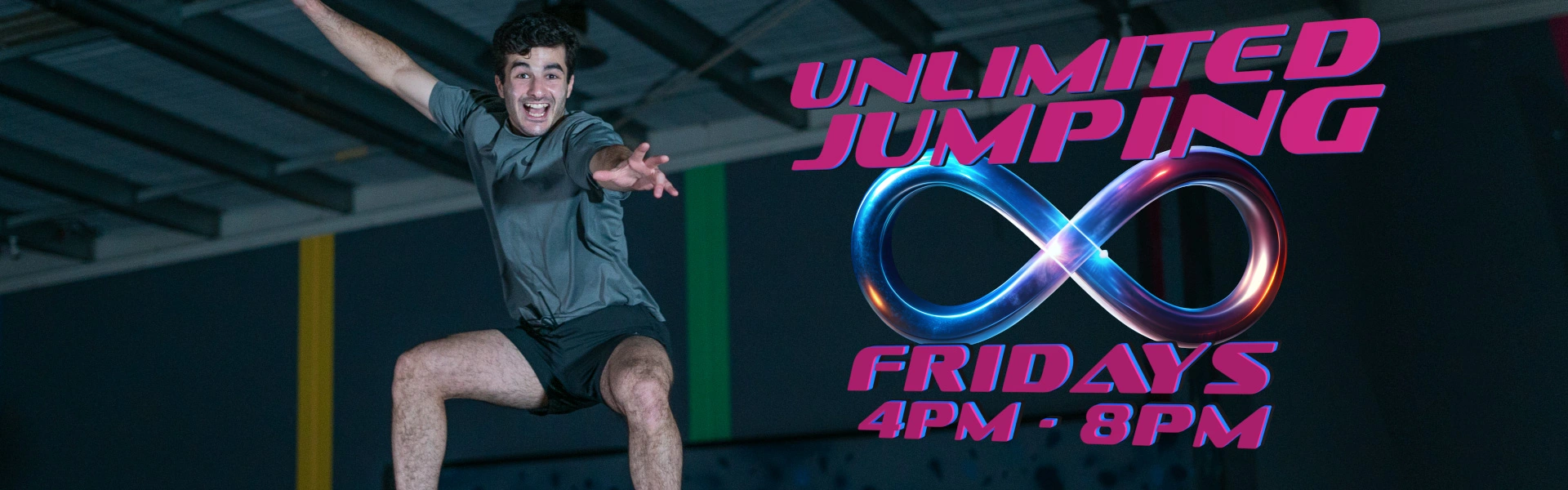 Airborn Unlimited Jumping session 4pm-8pm jump time